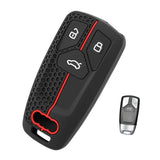 Coque de clé Audi en silicone avec porte-clés