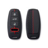 Coque de clé Audi en silicone avec porte-clés