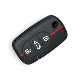Coque de clé Audi en silicone avec porte-clés