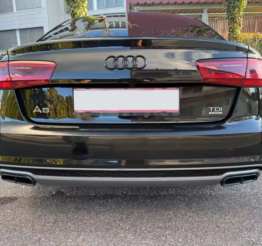 Sorties d'échappement noires pour Audi A6 C7 - 2011 à 2018