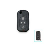 Coque de clé Audi en silicone avec porte-clés