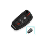 Coque de clé Audi en silicone avec porte-clés