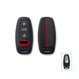 Coque de clé Audi en silicone avec porte-clés