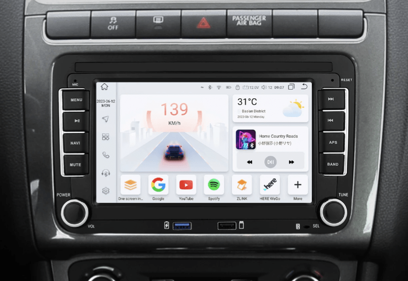 Autoradio connecté Android Auto et Apple CarPlay pour Volkswagen Golf 5 (2003 à 2007)