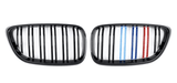 Grilles de calandre noires BMW Série 2 F22 type M Performance (2012-2021) Grilles de calandre Couleurs M Motorsport noires BMW Série 2 F22 (2012-2021)