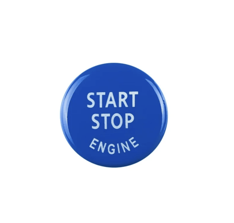 Bouton Start & Stop Coques de rétroviseurs type M3 BMW Série 3 E90 et E92 LCI Bouton Start & Stop Performance Bleu pour BMW Série 3 E92 E93 (2007 à 2013)