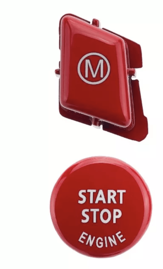 Bouton Start & Stop et Bouton M Coques de rétroviseurs type M3 BMW Série 3 E90 et E92 LCI Bouton Start & Stop Performance Rouge pour BMW Série 3 E92 E93 (2007 à 2013)