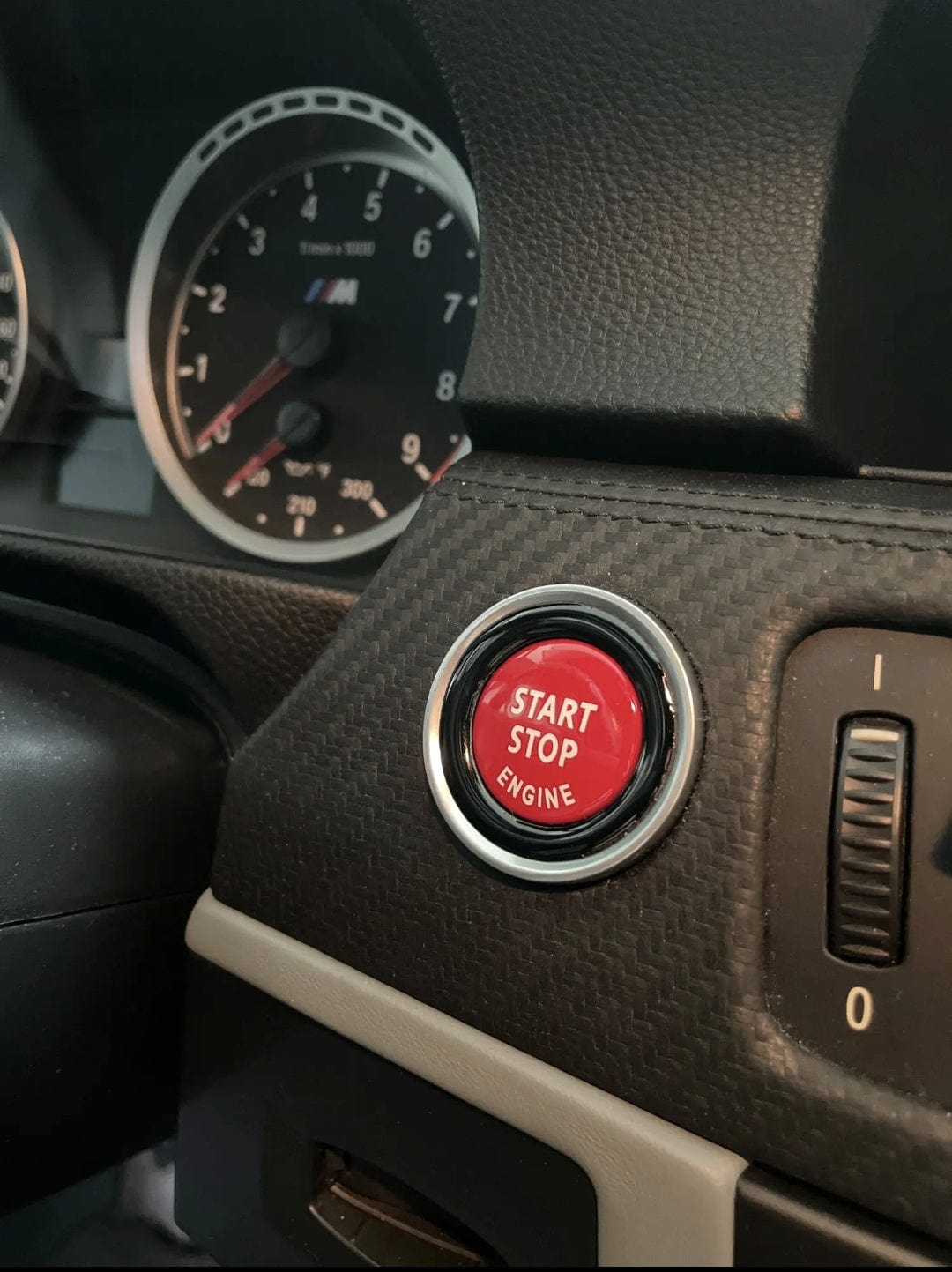 Coques de rétroviseurs type M3 BMW Série 3 E90 et E92 LCI Bouton Start & Stop Performance Rouge pour BMW Série 3 E92 E93 (2007 à 2013)
