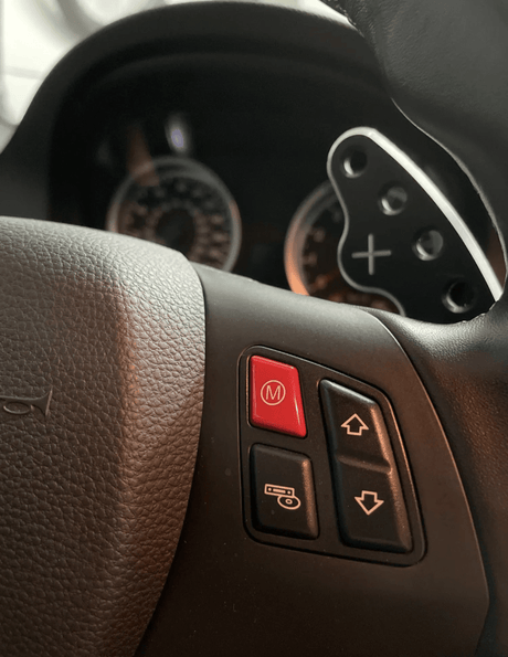 Coques de rétroviseurs type M3 BMW Série 3 E90 et E92 LCI Bouton Start & Stop Performance Rouge pour BMW Série 3 E92 E93 (2007 à 2013)