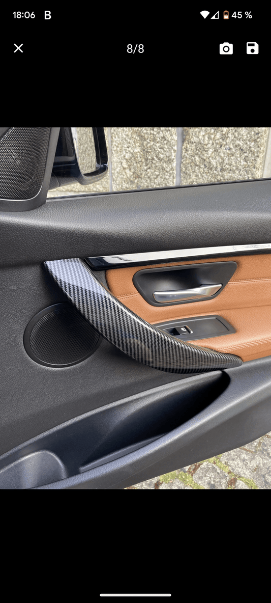 Poignées de portes intérieures carbone pour BMW Série 3 F30 (2014 - 2020)