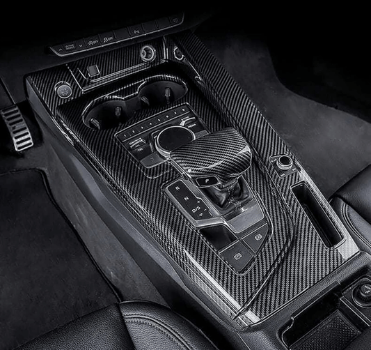 Pack complet Insert console centrale carbone pour Audi A5 B9 (2017 - 2021)