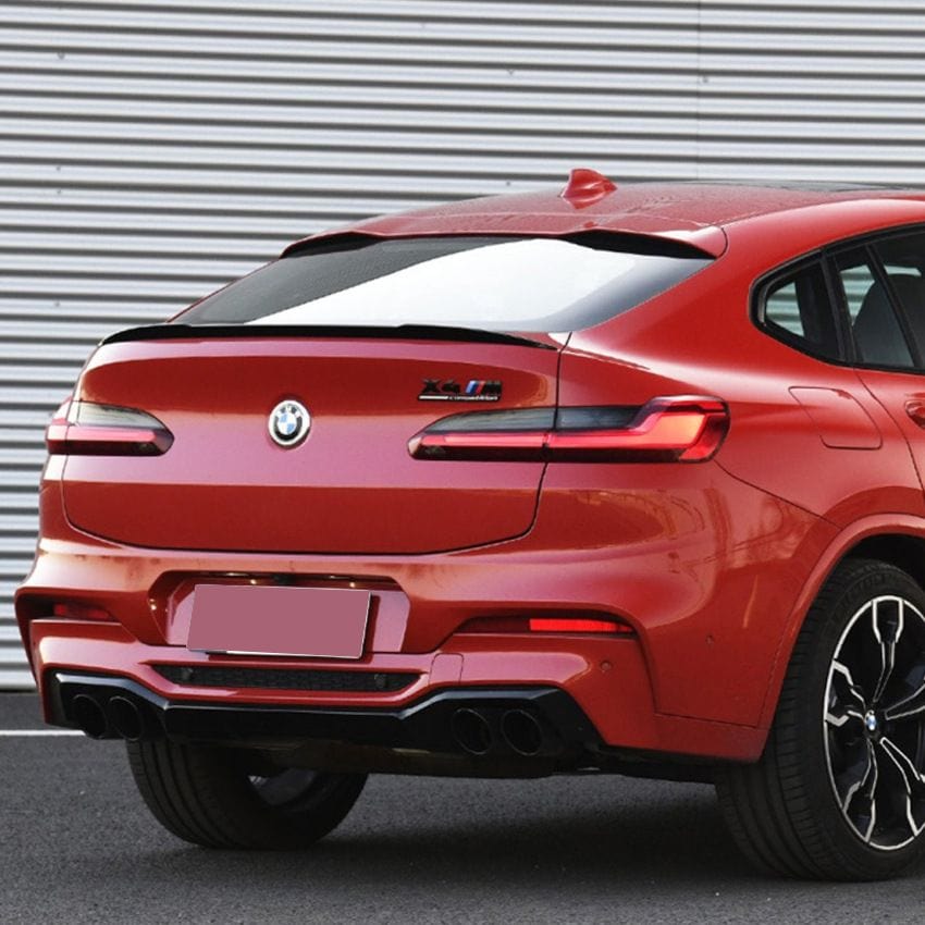 Aileron Spoiler de coffre type M Performance Noir Brillant pour BMW X4 G02 (À partir de 2018)
