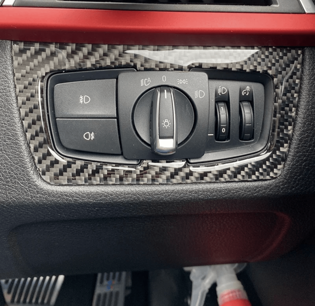 Entourage de commande de phares Inserts intérieur carbone tableau de bord pour BMW Série 4 F32 (2012 - 2018)