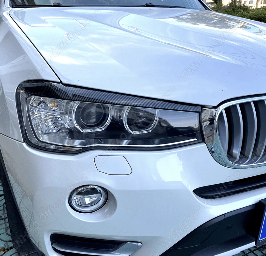 Carbone look Paupières de phares avant Performance pour BMW X4 F26 (2010 à 2017)