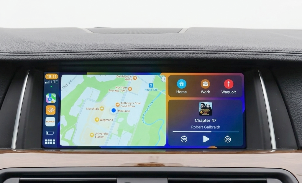 Android Auto and Apple CarPlay car radio unit for BMW 5 Series F10 CIC NBT (2010 to 2018)