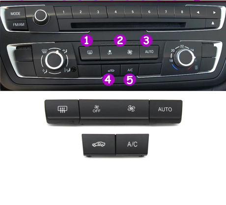 Boutons de radio et de climatisation pour BMW Série 1 F20