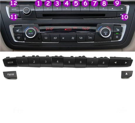 Boutons de radio et de climatisation pour BMW Série 1 F20