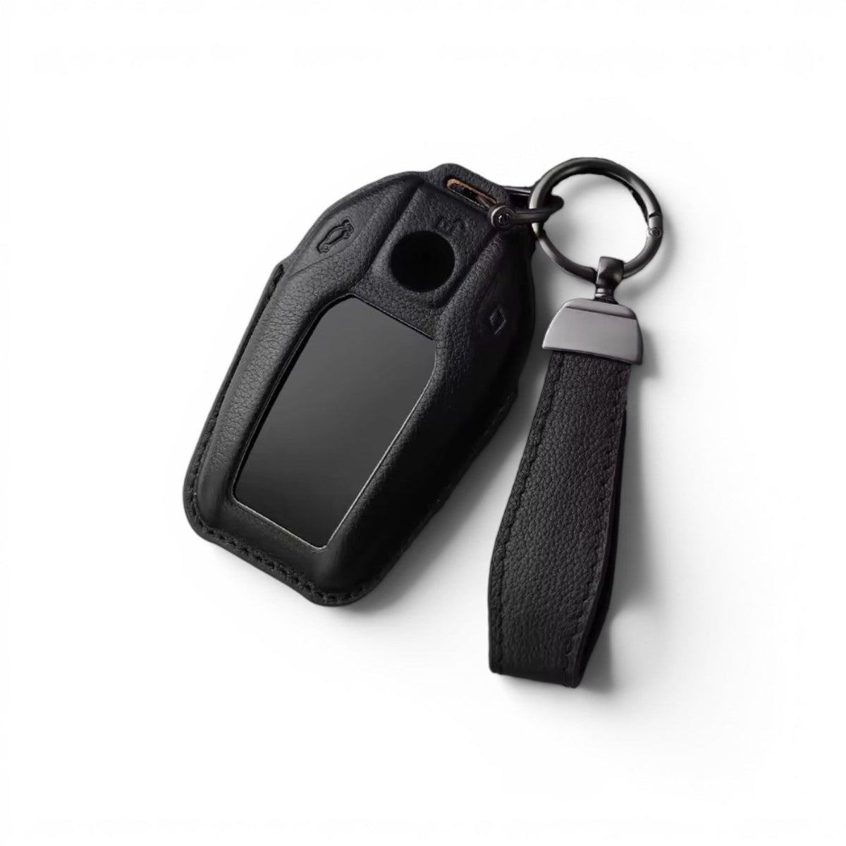 Étui en cuir pour clé BMW avec porte-clés