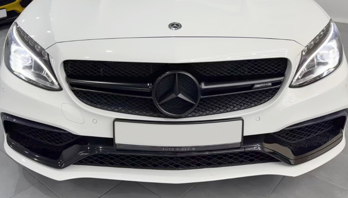 Black grille with C63 AMG look for Mercedes C-Class W205 (2014 - 2021)