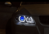 Cercle complet type BMW Génération F / Halogène Phares Angel Eyes DTM Anneaux LED pour BMW Série 3 Berline E90 (2005 à 2013)