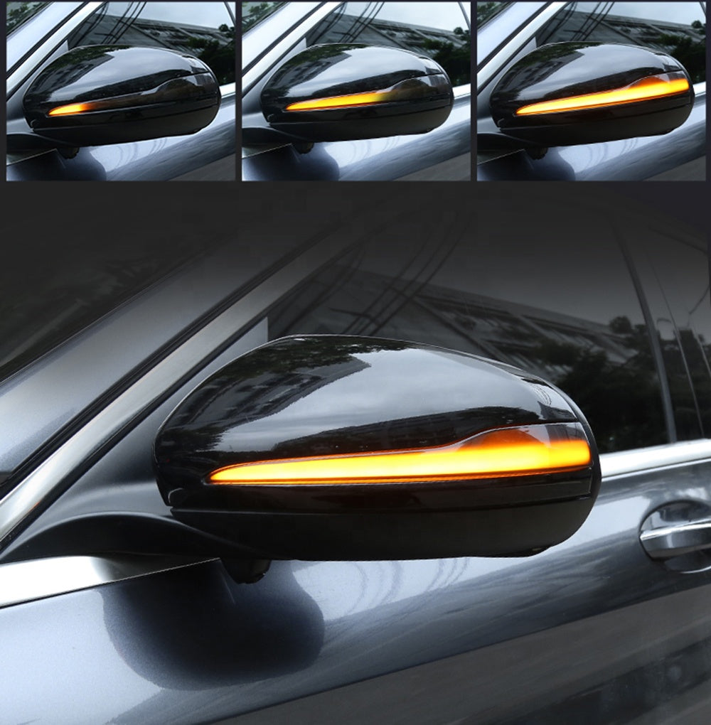 Dynamic LED Scrolling Wing Mirror Turn Signals for Mercedes S-Class W222 - 2015 to 2020