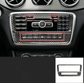 Console centrale supérieure / 7 boutons Piano Black Garniture console centrale carbone pour Mercedes Classe A W176 - 2012 à 2018