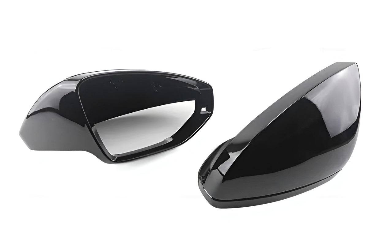 Coques de rétroviseurs noires brillantes pour Audi A7 S7 RS7 C8 (2018 à 2025)