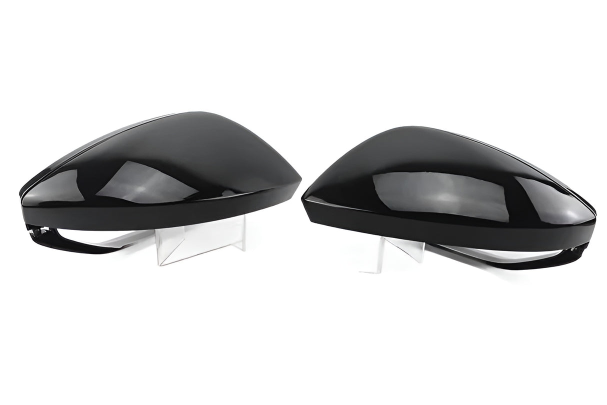 Coques de rétroviseurs noires brillantes pour Audi A7 S7 RS7 C8 (2018 à 2025)