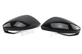 Coques de rétroviseurs noires brillantes pour Audi A7 S7 RS7 C8 (2018 à 2025)
