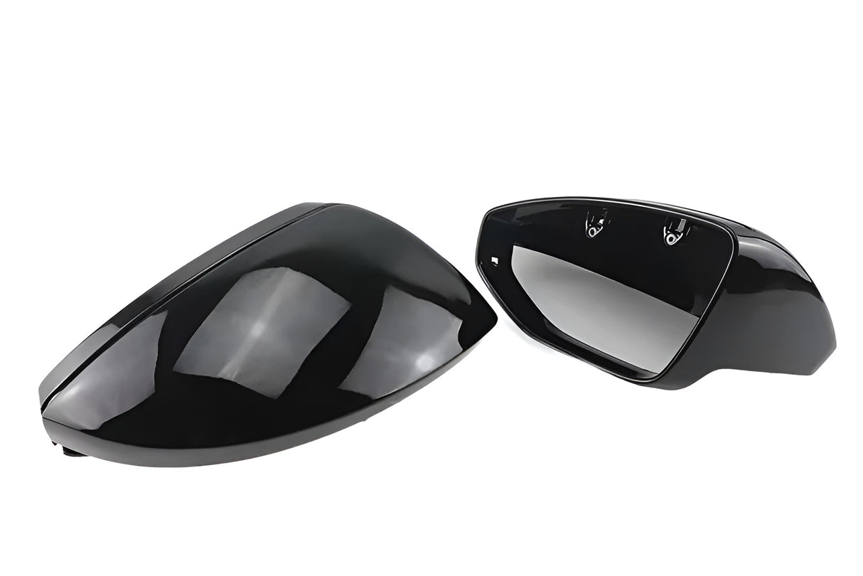 Coques de rétroviseurs noires brillantes pour Audi A7 S7 RS7 C8 (2018 à 2025)