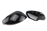 Coques de rétroviseurs noires brillantes pour Audi A7 S7 RS7 C8 (2018 à 2025)