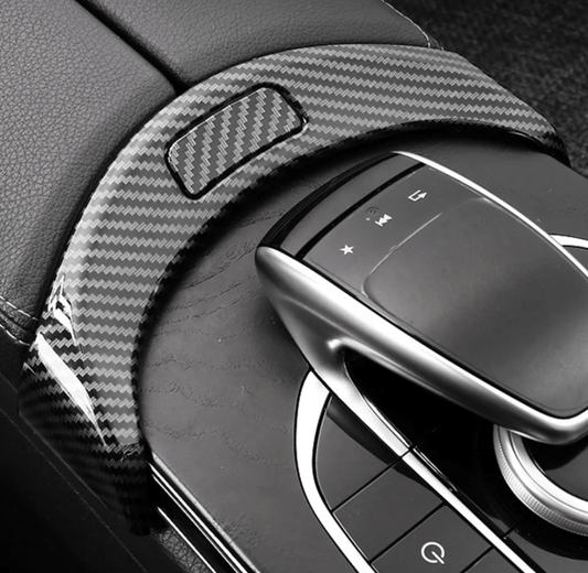 Couvercle d'ouverture de boîte à gant de console centrale carbone replica pour Mercedes Classe C W205