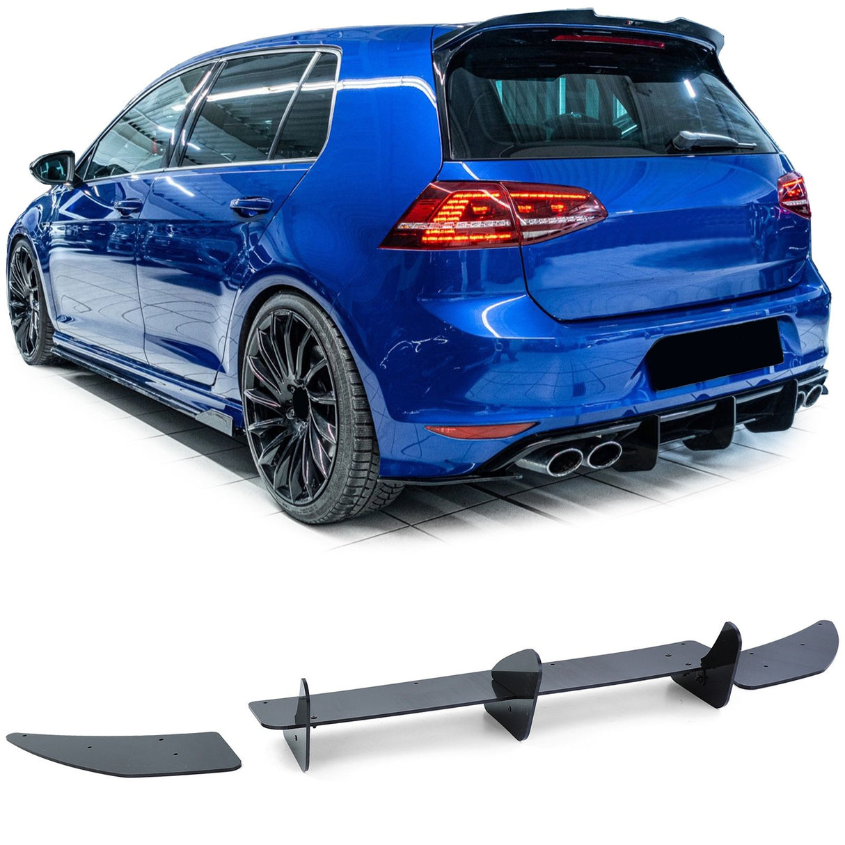 diffuseur pare choc arriere volkswagen golf 7 vw gti
