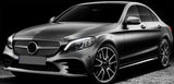 MagicKit For Mercedes Benz C-Class W205 Diamond Grill Front Bumper Gloss Black Radiator Grille 2019 2020 2021