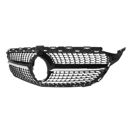 MagicKit For Mercedes Benz C-Class W205 Diamond Grill Front Bumper Gloss Black Radiator Grille 2019 2020 2021