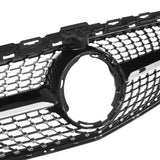 MagicKit For Mercedes Benz C-Class W205 Diamond Grill Front Bumper Gloss Black Radiator Grille 2019 2020 2021