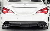 Diffuseur et sorties d'échappement pare-choc arrière look 45 AMG pour Mercedes CLA W117 (2013 à 2018)