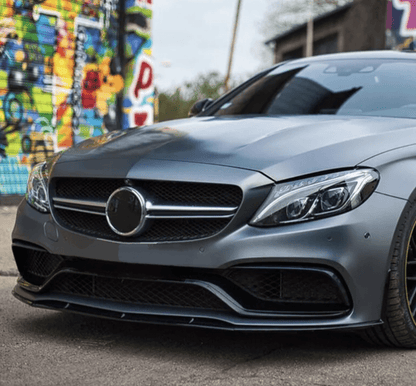 Noire brillante / Mercedes C63 AMG Lame avant splitter pare-choc pour Mercedes Classe C 63 AMG W205 C205 (2015 à 2022)