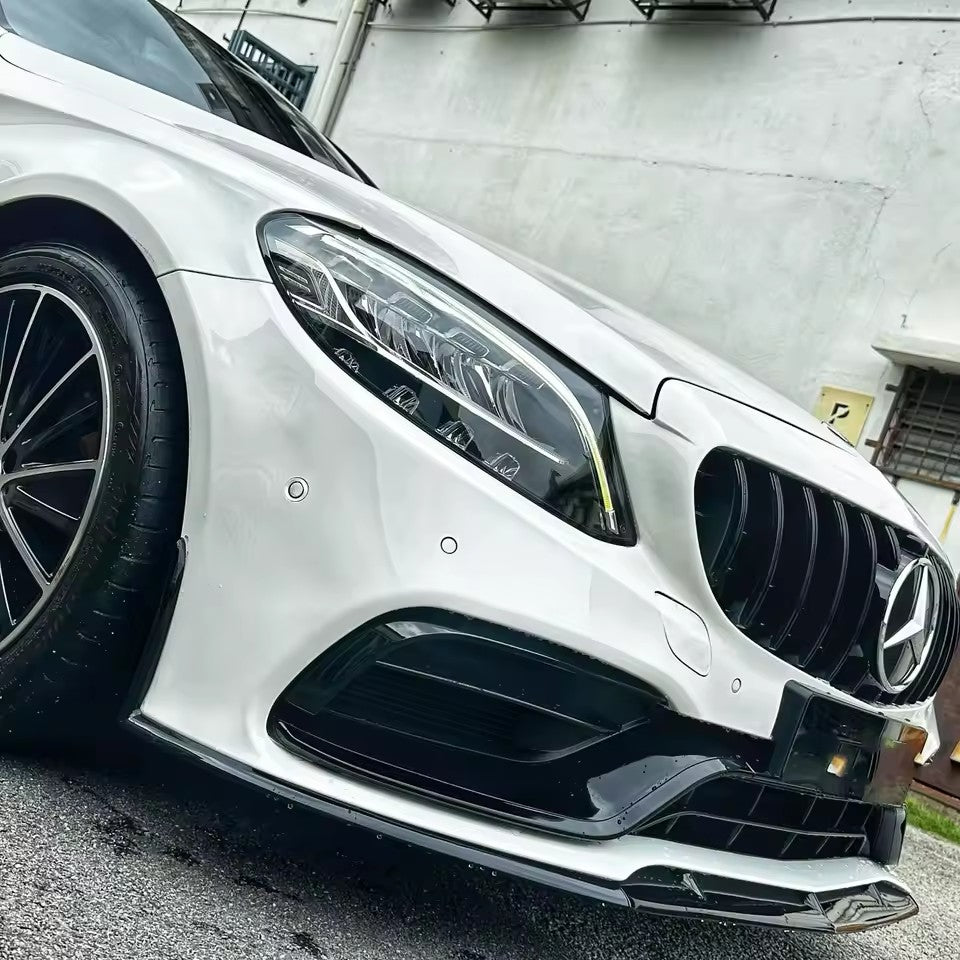 Lame avant splitter pare-choc pour Mercedes Classe C W205 C63 AMG C205 (2015 à 2022)