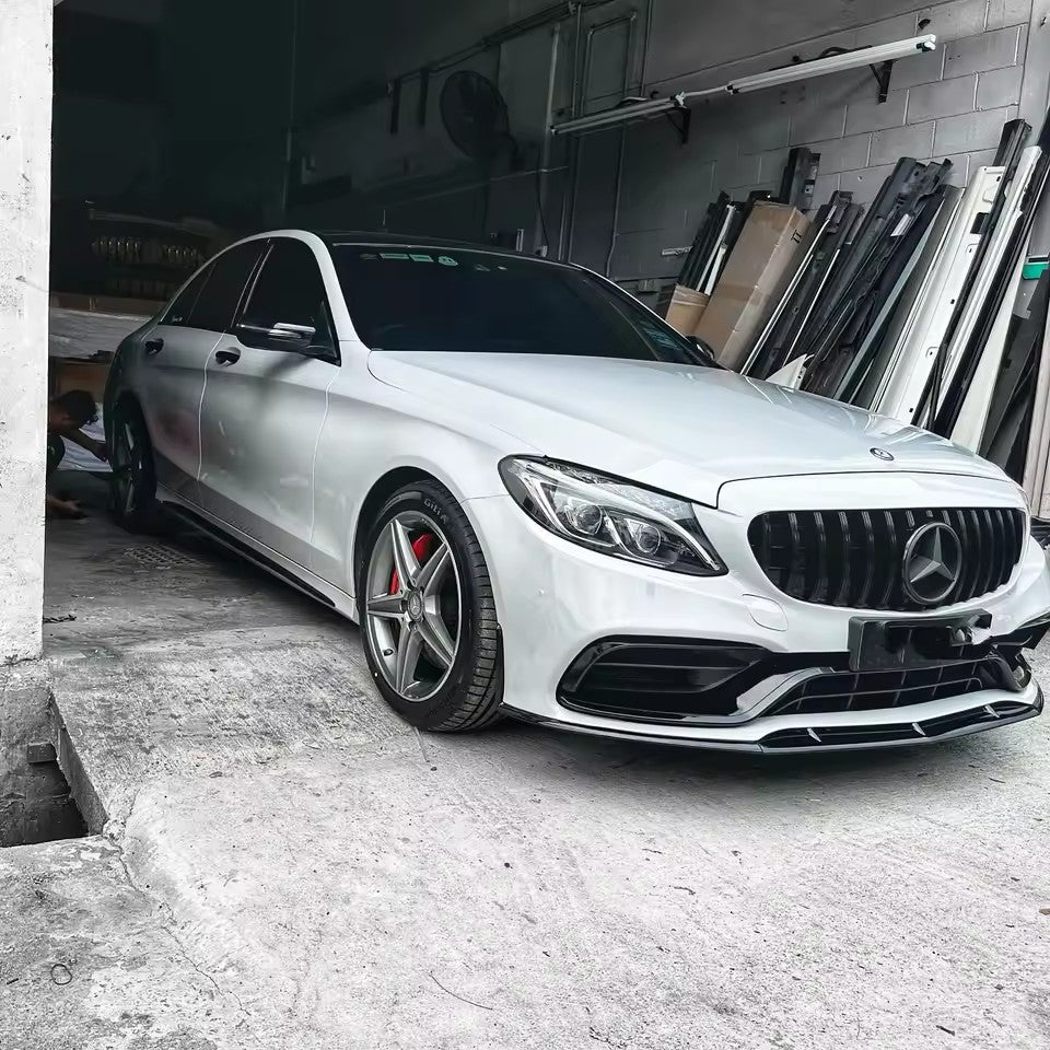 Lame avant splitter pare-choc pour Mercedes Classe C W205 C63 AMG C205 (2015 à 2022)