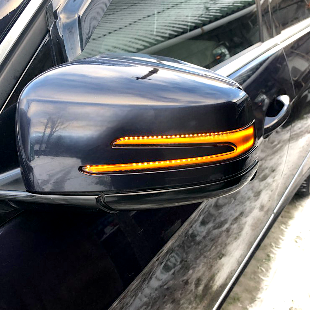 Dynamic LED Scrolling Wing Mirror Turn Signals for Mercedes CLA C117 - 2013 to 2018