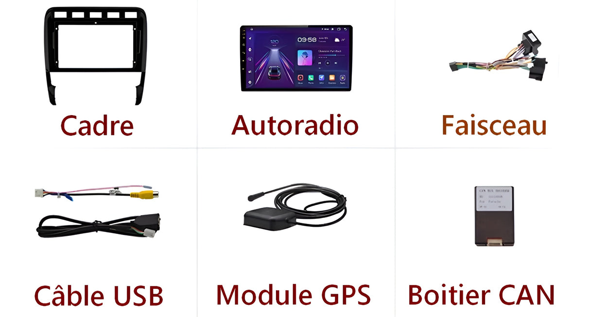 Autoradio Carplay AndroidAuto pour Porsche Cayenne 955 - 2002 à 2010