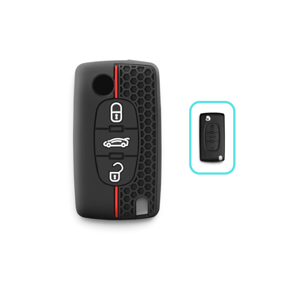 Coque de Clé Peugeot SIlicone – Housse de Protection pour Télécommande Peugeot 207 208 2008 308 3008 5008