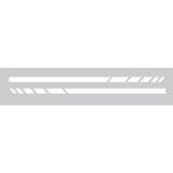 Reflective white 2X Edition 1 Styling 8.8" Side Stripes Sticker Rearview Mirror Vinyl Decal For Mercedes Benz W204 W205 W176 A45 W213 C63 AMG