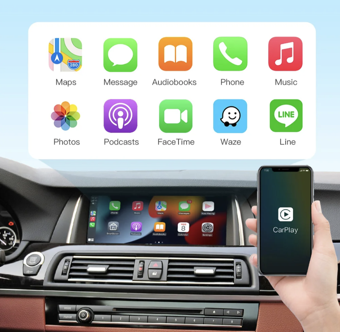 Boîtier Autoradio Android Auto et Apple CarPlay pour BMW X5 F15 NBT (2014 à 2020)