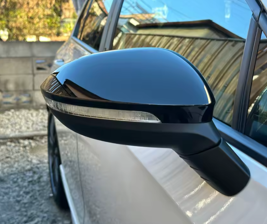 Coques de rétroviseurs noires brillantes pour VW Golf 8 (2020 - Aujourd'hui)