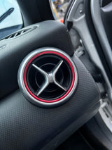 Entourages Grilles de Climatisation Rouge Bleu Doré pour Mercedes CLA C117 - 2013 à 2019