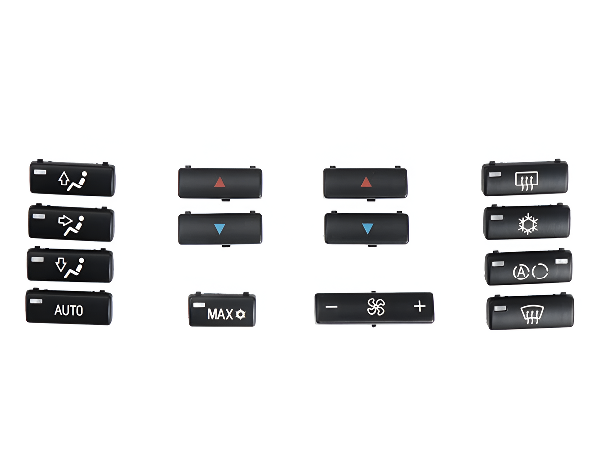 Set de boutons commande de climatisation/chauffage pour BMW Série 5 et M5 E39 (1996 - 2003)