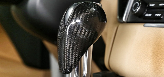 Pommeau sélecteur levier de vitesse PDK en fibre de carbone pour Porsche Boxster 981 - 2013 à 2016