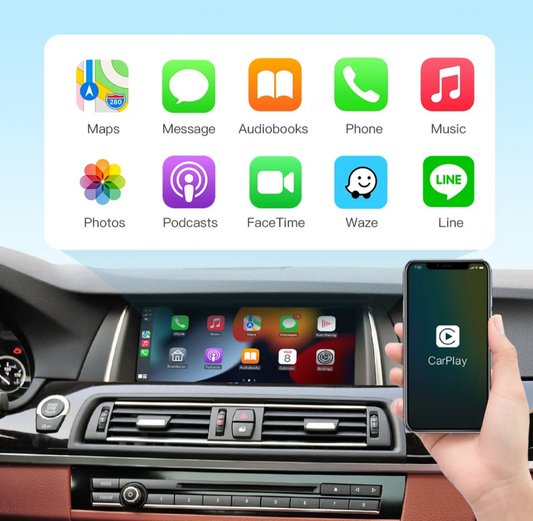 Boîtier Autoradio Android Auto et Apple CarPlay pour BMW X5 E70 CCC CIC (2007 à 2013)